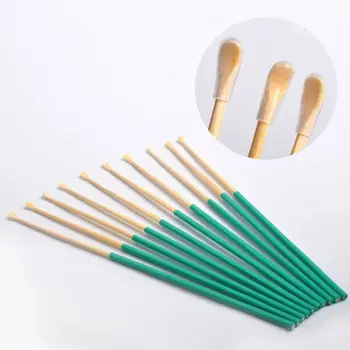 

Bamboo Wooden Ear Cleaner Spoon Anti-Skid Green Rubber Handle Earpick Earwax Removal With Soft Silicone Cover Head Health Care