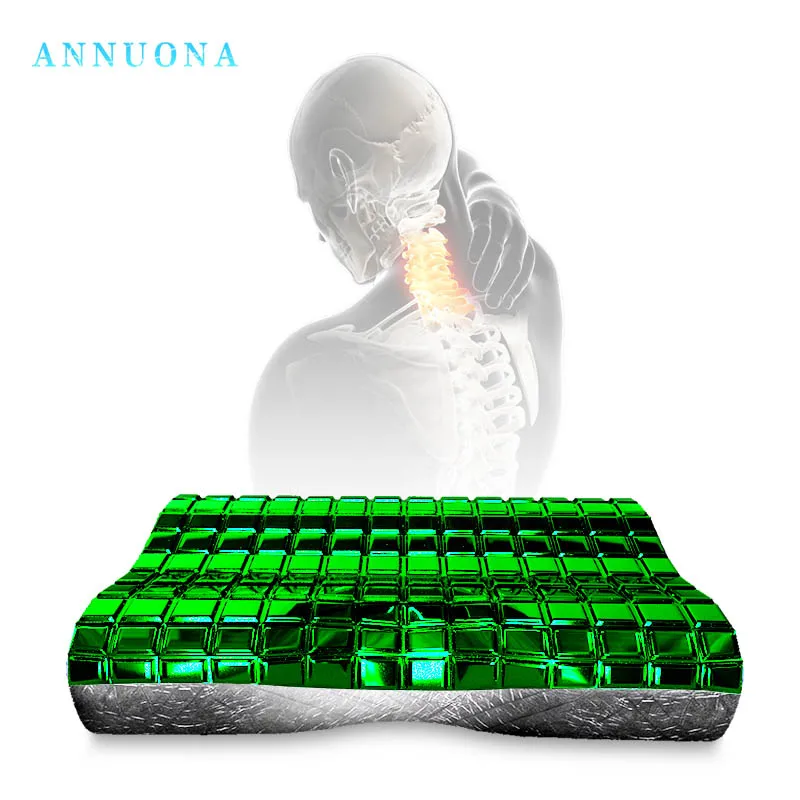 

Annuona Gel Pillow Memory Foam Pillow Support The Neck Fatigue Relief pain Orthopedic neck pillow head Slow rebound soft pillow