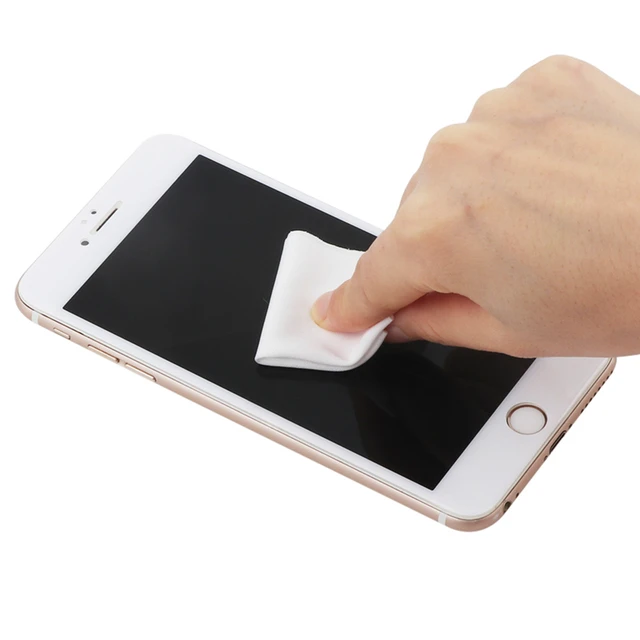 100 個 9 センチメートル * 9 センチメートル携帯電話液晶画面の修理クリーニングクロス抗静的ダストフリーフィルム拭くためにきれいな布エレクトロニクス - AliExpress