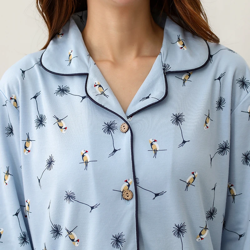 Зимние пижамы Для женщин пижамы милый комплект 2 предмета пижамы Топы с длинными рукавами брюки Pijama Feminino одежда для сна домашний костюм