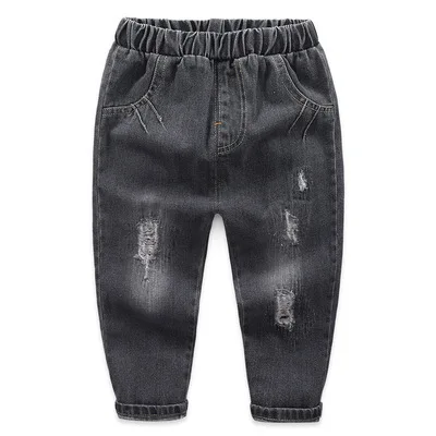 New Fashion Kids Boys Broken Hole Jeans for Spring Autumn Casual Loose Ripped Jeans children Pants 2-7Yrs - Цвет: picture  2