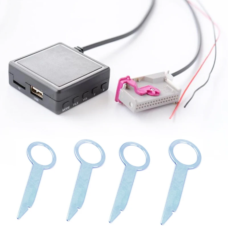 

Biurlink 2019 RNSE Headunit Wireless Bluetooth Aux Microphone Adapter TF USB Flash Drive For Audi A3 A4 A6 A8 TT R8 RNS-E 32Pin