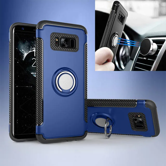 

Magnetic Finger Ring Bracket anti crash Case For Samsung Galaxy S7 Edge S8 S9 Plus J2 J3 J5 J7 2016 2017 Prime Back Cover
