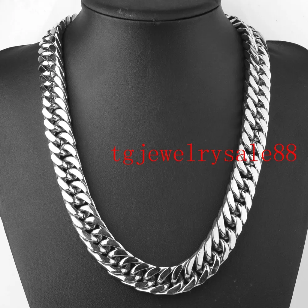 7 40 дюймов нестандартные размеры крутой мужской браслет или ожерелье Серебряный