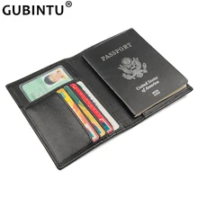 GUBINTU RFID Экранирование обложка паспорта кошелек из натуральной кожи на обложке для вождения автомобиля держатель для документов футляр для путешествий кошелек