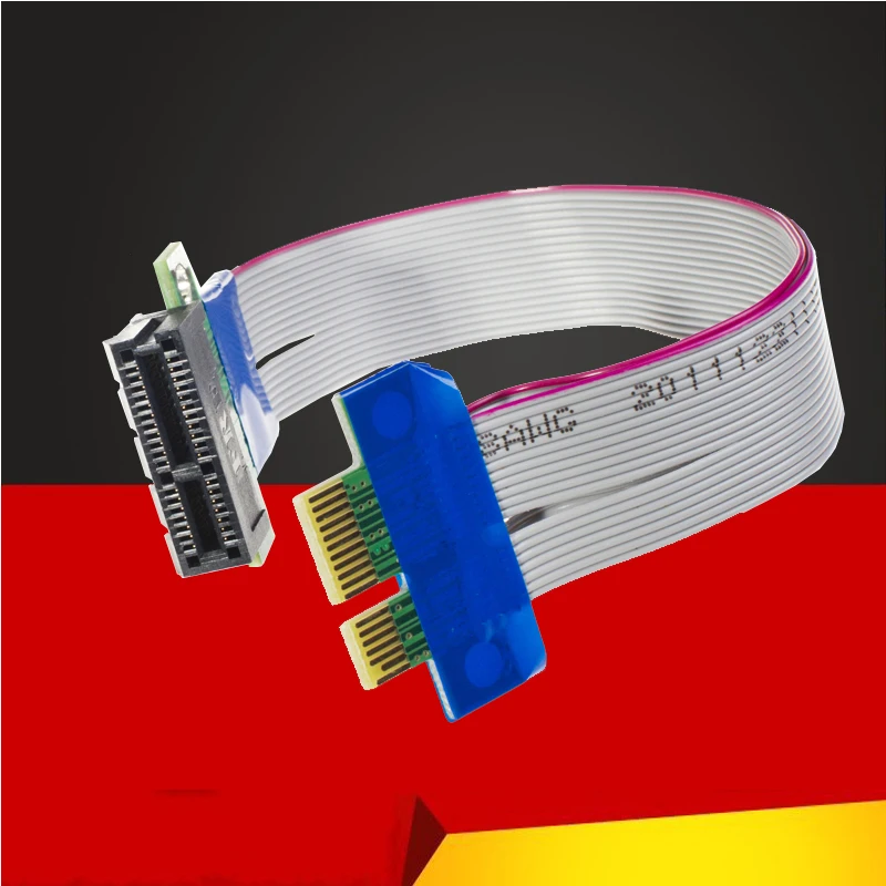 

PCI Express Flex Relocate Cable PCIe PCI-E 1X to 1X Slot Riser Card Extender Adapter Extension Ribbon for Bitcoin Miner Mining