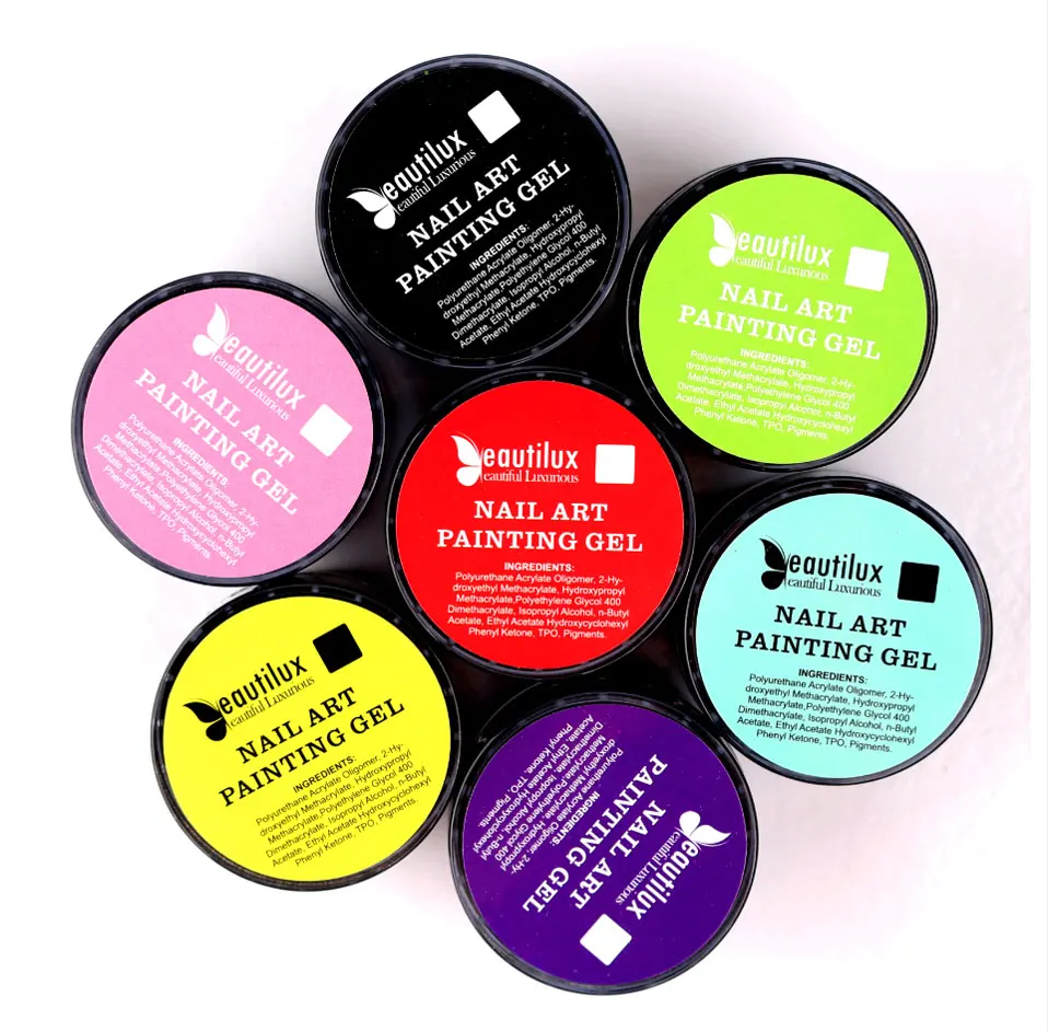 Beautilux 1pc High Pigment Painting Gel Nail Polish Soak Off UV LED No Sticky Layer Nail Art Design Gel Lacquer Enamel 10g (3)