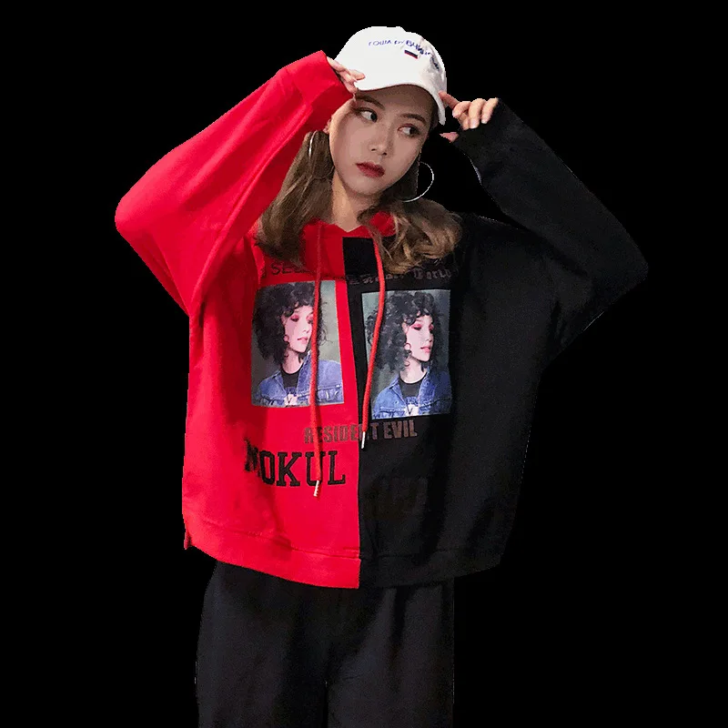 Mr.nut lazy wind long-sleeved hoodie female 2019 new Korean version of the tide loose student cool hooded hoodie Mr.nut lazy wind long-sleeved hoodie female 2019 new Korean version of the tide loose student cool hooded hoodie