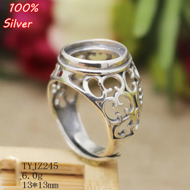 

925 Sterling Silver Ring Blank 13MM Cabochon Base For Women Handmade Jewelry Ring Blank Nice Gift