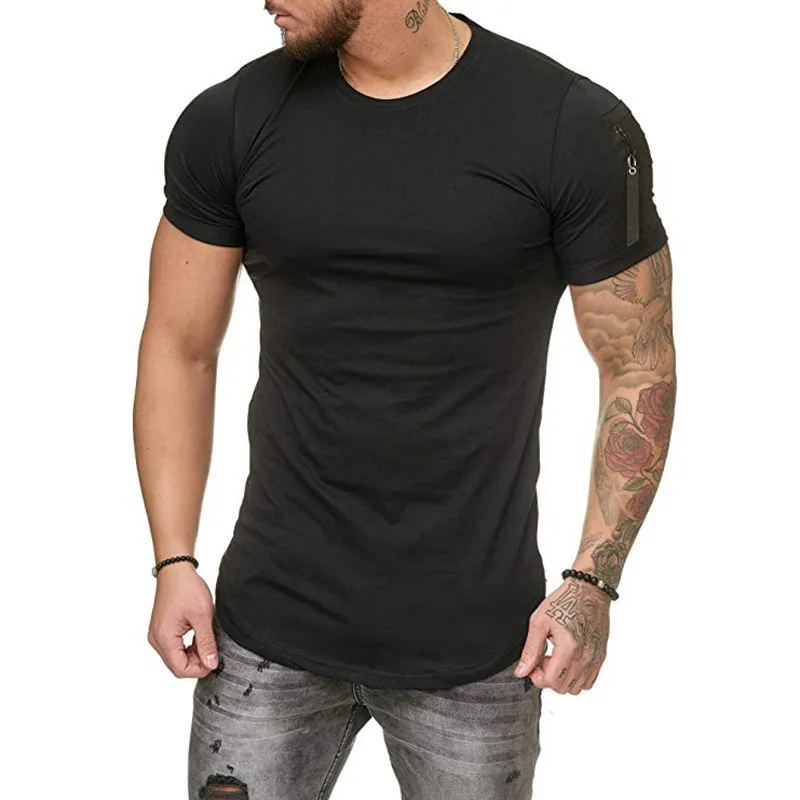 

Alharbi 2019 Summer Short Sleeve Gym Sport T Shirt T-Shirt Male Crossfit Tee for Mens