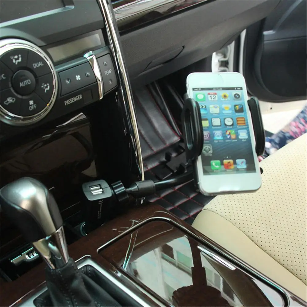Держатель зарядного устройства для мобильного телефона, автомобильный прикуриватель, двойной USB навигационный зарядный стенд, Универсальный многофункциональный