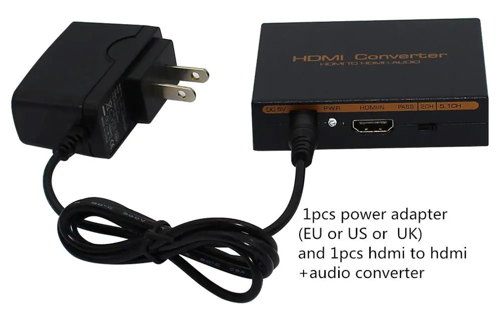 HDMI к HDMI и оптический SPDIF Suppport 5,1+ RCA L/R аудио видео экстрактор сплиттер конвертер адаптер разъем - Цвет: adapter