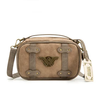 

Women's shoulder bagwallet women vintage DC Comics Wonder Woman long wallet pattern printing flower girl PU leather money clip