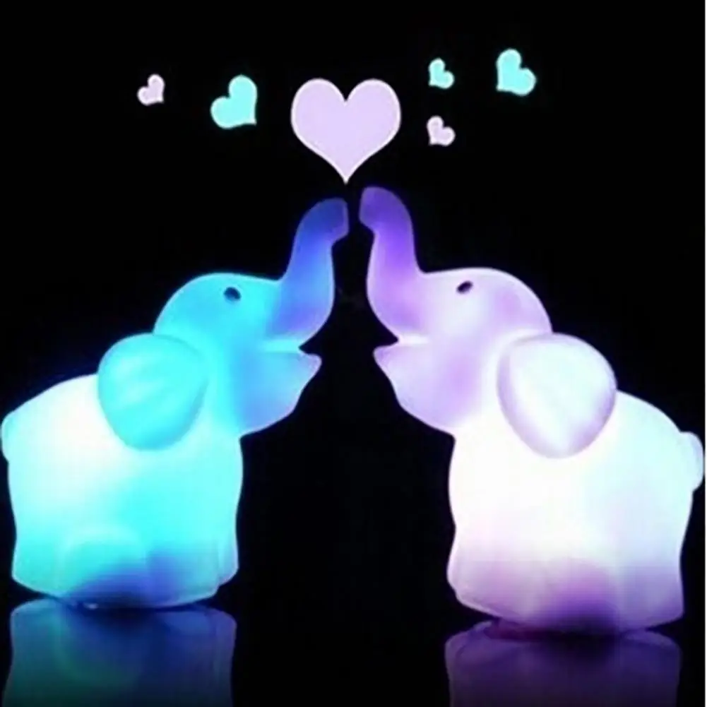

Lovely Elephant 7 Changing Colors On/Off Switch LED Night Light Children Gift Fashion