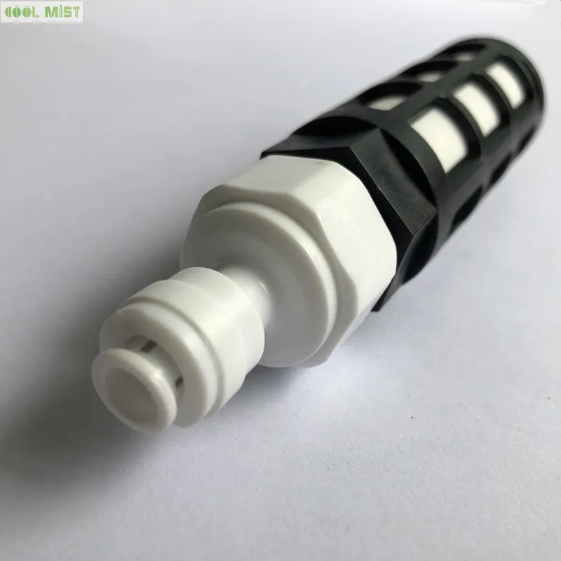 

S090 Self suction filter head slip lock connector 6.35mm port for misting pump