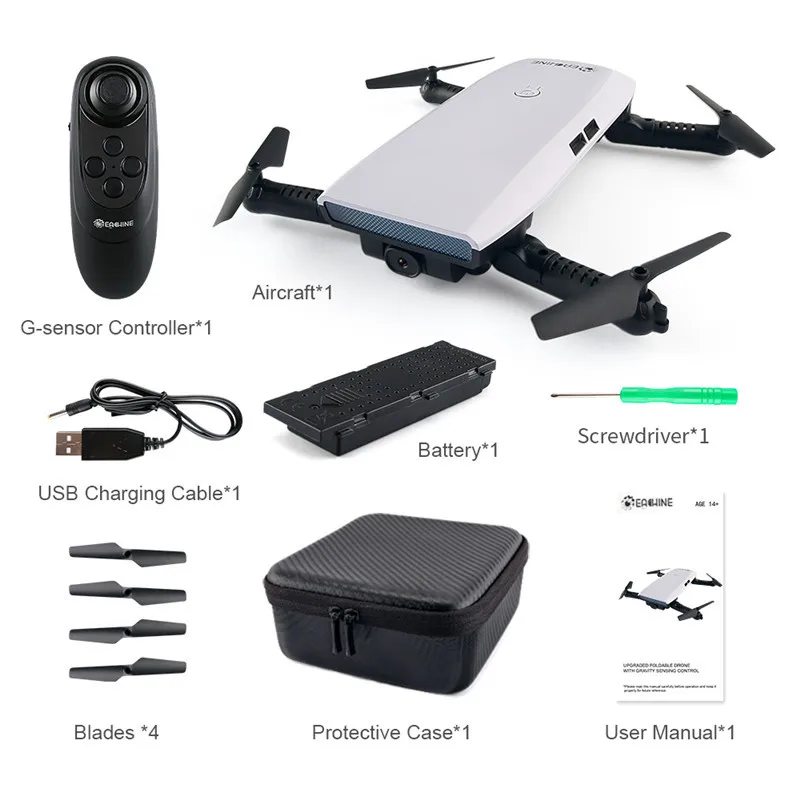 Eachine E56 720P Wi-Fi FPV селфи Дрон с датчиком гравитации приложение контроль высоты складной Радиоуправляемый квадрокоптер игрушка RTF VS H47