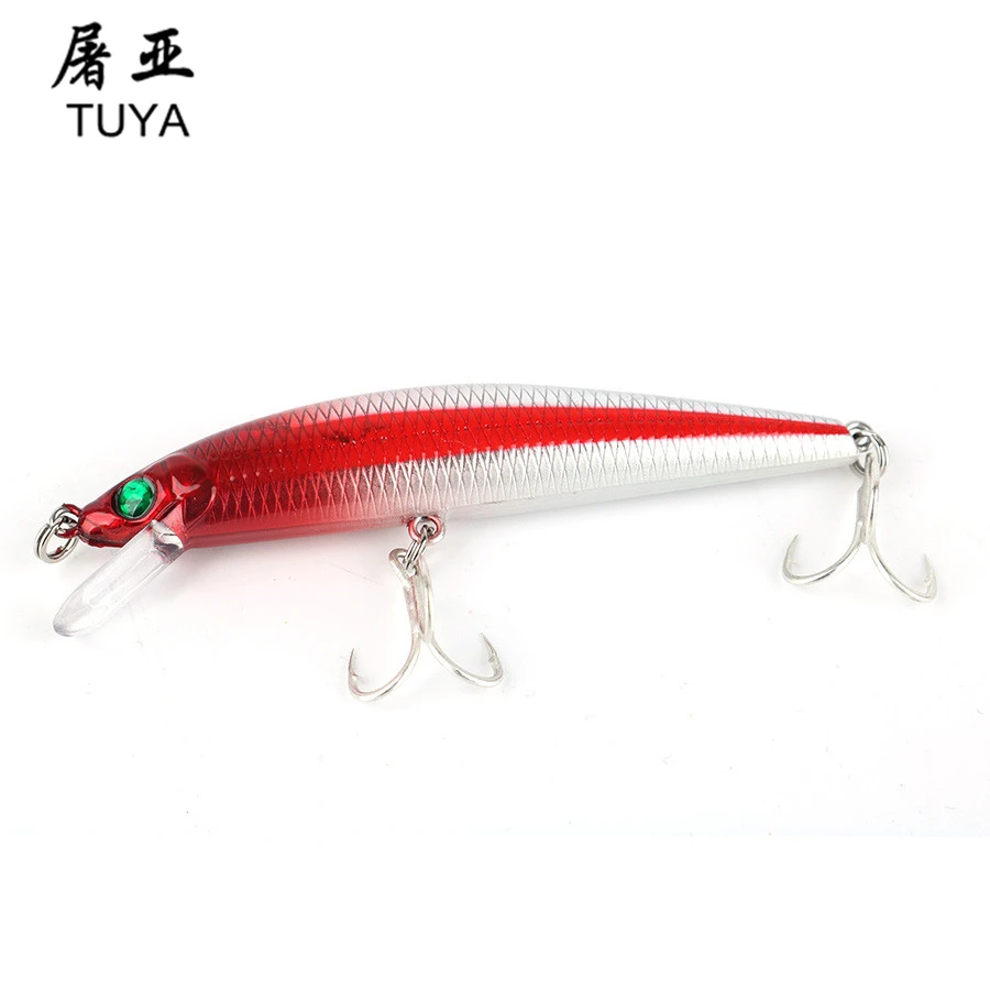 TUYA 1pcs Minnow Fishing Lure 10cm 25.5g Lifelike Bionic fish Artificial Bait Wobbler sinking Hard Bait Carp Tackle dog walking