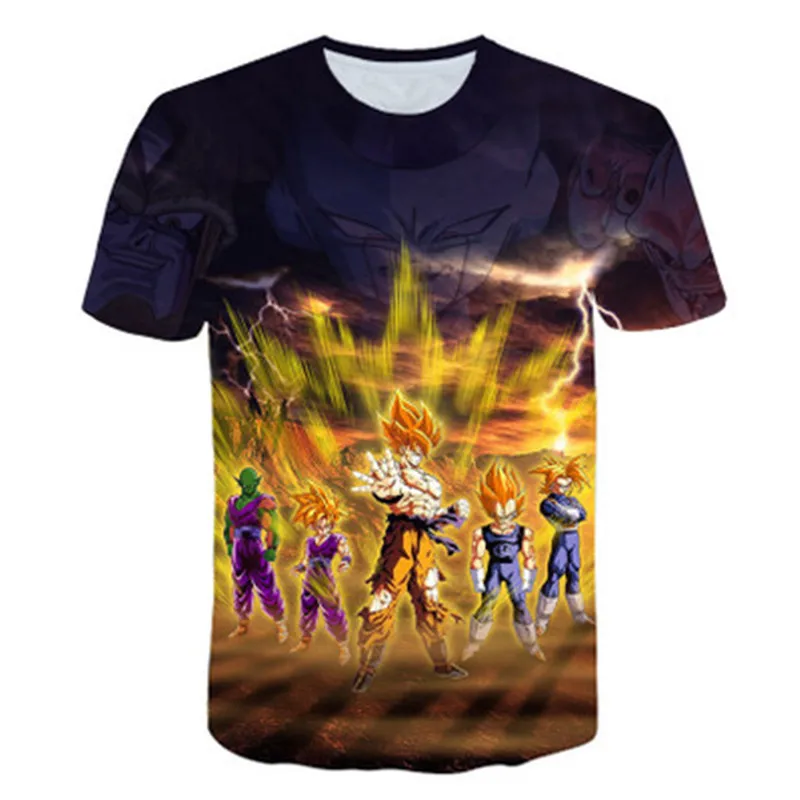 

Super Saiyan 3D T Shirt Anime Dragon Ball Z Goku Summer Fashion Tee Tops Kids/Boys 3D Printed Clothes Children Cartoon T-shirt