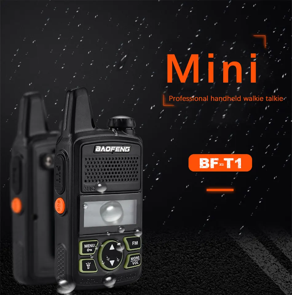 BaoFeng BF-T1 частота 400-470MHz 20 каналов мини ультра-тонкий микро Вождение BaoFeng отель Civil Walkie Talkie