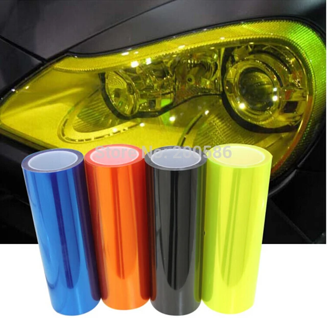 12 rollos/lote 13 colores de vinilo faro tinte película de faro de coche  delantero rollo tinte para faros delanteros del coche rollo de película -  AliExpress