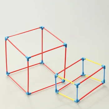 

1Set DIY Math Materials Tool Cuboid Cube Shape Frame Model Teaching Aids Kids Learning Education Toys School Teachers Supplies