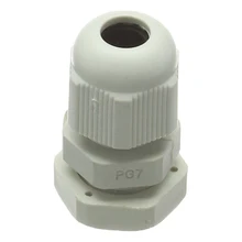 25 штук PG7 водонепроницаемый разъем 3,5-6 мм Кабельные сальники белый