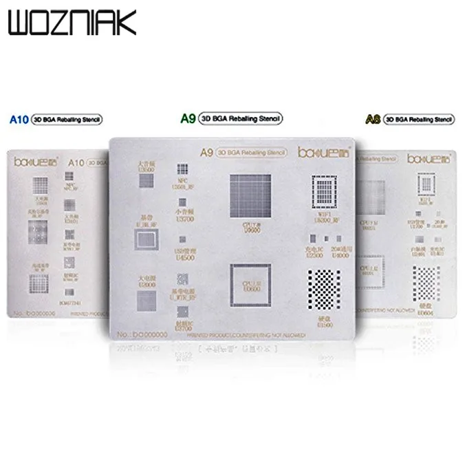 

wozniak 3D BGA Reball Stencil A8 A9 A10 stencil tin plate for for iPhone 6SPlus 7G series