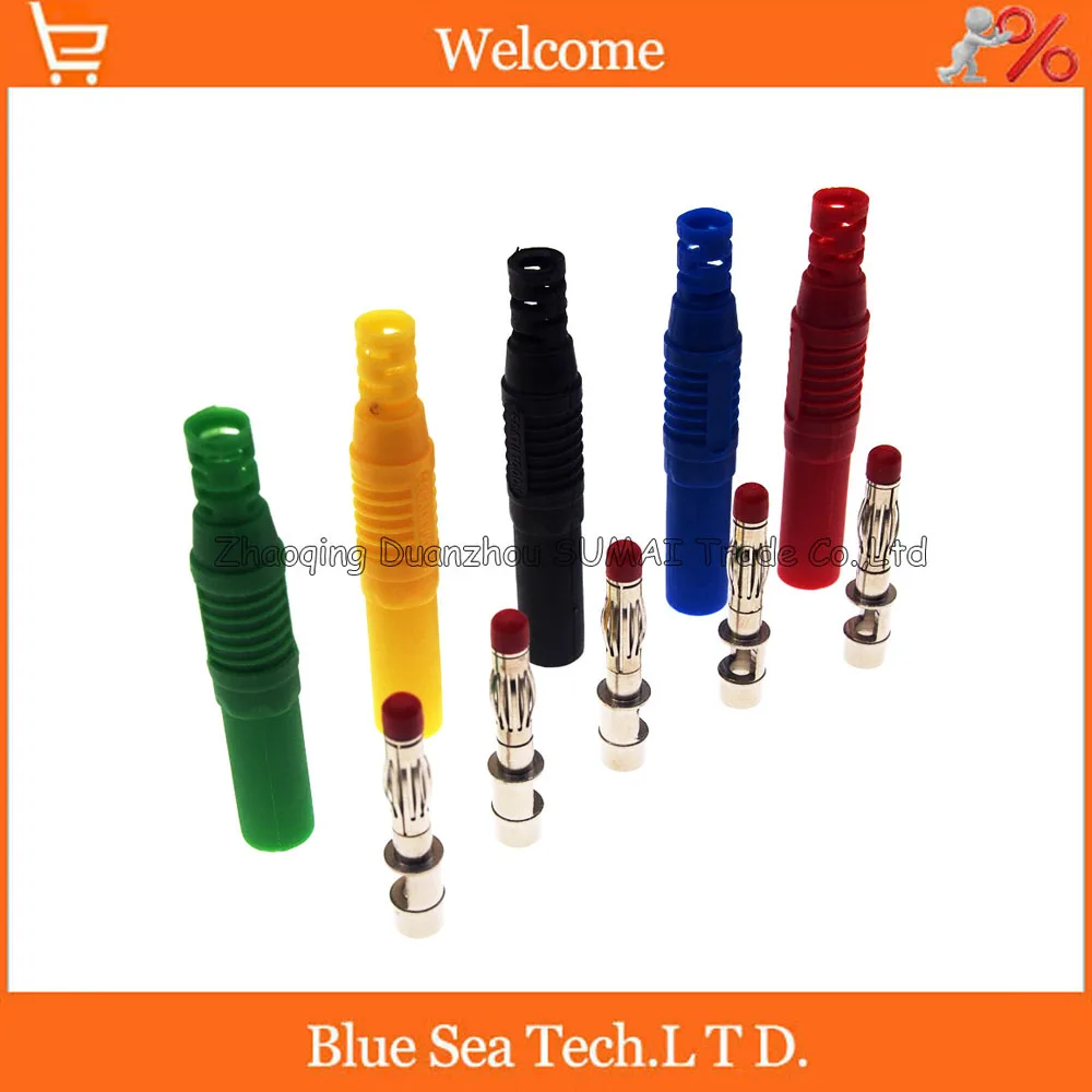 

DIY 4mm audio banana plug with Sheath Security for Multimeter,CATII 1000V /MAX 32A ,IEC-61010,Five color choose