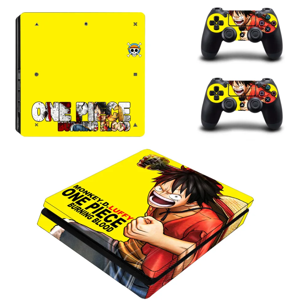 Аниме One Piece Luffy Decal PS4 Slim Skin Sticker для консоли Sony PlayStation 4 и 2 контроллеров Sticker|stickers