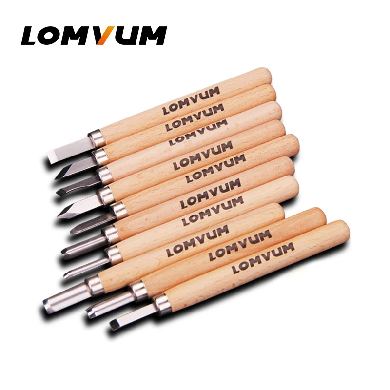 

LOMVUM Woodcut Knife Wood Carving Tools Woodworking Hand Tool Set Hobby Arts Crafts Knife DIY Rubber Stamp Cutter