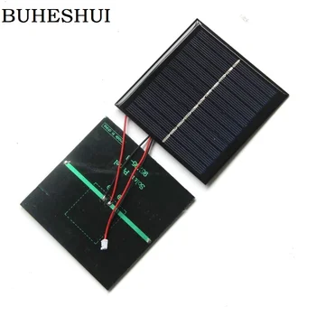 

BUHESHUI 1W 5.5V Polycrystalline Solar Cell+PH2.0 plug terminal Wire/Cable DIY Solar Panel Charger For 3.7v Battery 2pcs 95*95MM