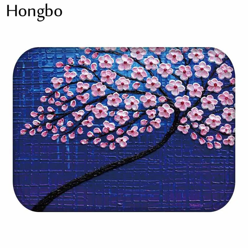 Hongbo 3D Vivid Tree масляная живопись ковер нескользящий коврик для ванной комнаты Кухня наружные коврики передняя дверь коврик