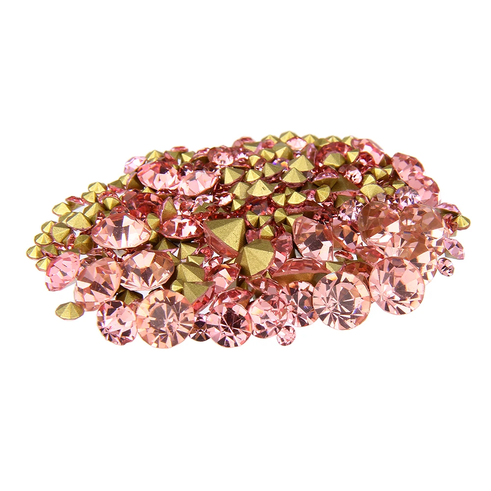 

Nail Art Rhinestones Light Rose Color Mini Pointback Crystal Stones Loose Strass Bead DIY Nail Art Decoration