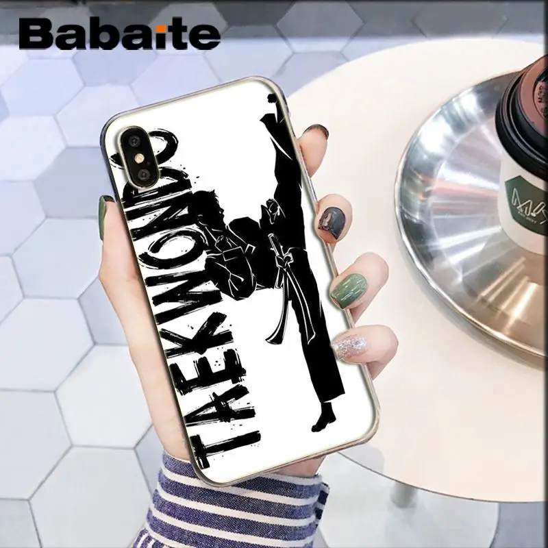 Babaite sport taekwondo прозрачный мягкий чехол для телефона Apple iPhone 8 7 6 6S Plus X XS MAX 5 5S SE XR мобильный чехол