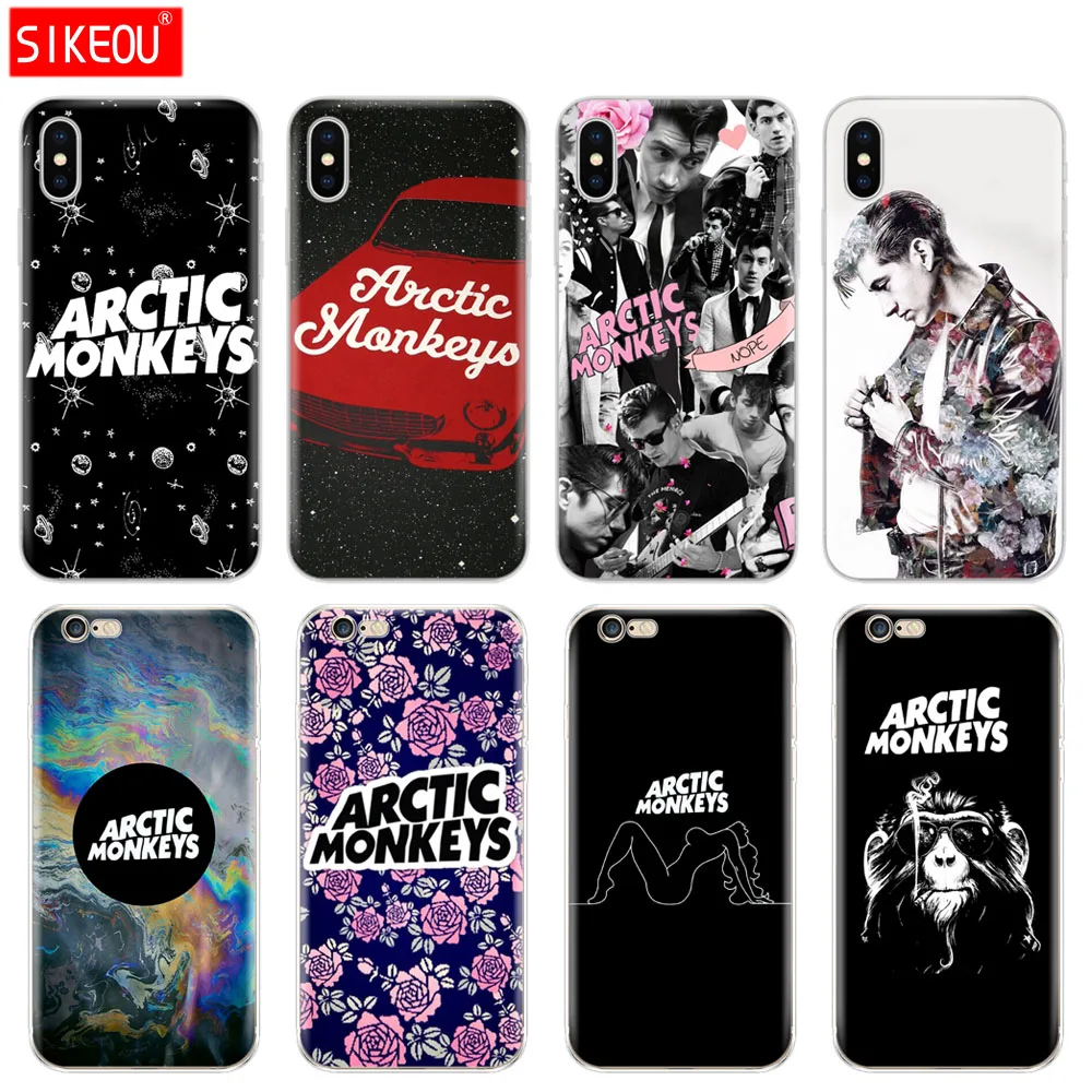 Telefono Della Copertura Del Silicone Per Il Caso Di Iphone 6X8 7 6 S 5 5 S Se Più Di 10 Caso Arctic Scimmie