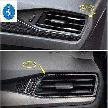 

Yimaautotrims Accessory Inside Air Conditioning AC Outlet Vent Cover Trim For Ford Focus 2019 2020 / Matte / Carbon Fiber Style