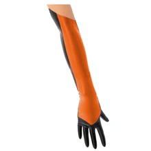 Латексные перчатки резиновые унисекс непромокаемые длинные перчатки оранжевые и черные размер s-xl