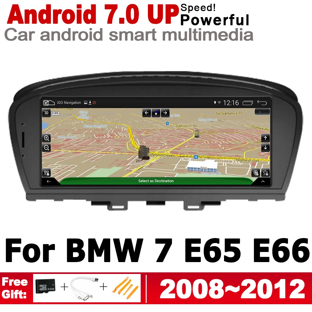 

Android 7.0 up IPS car player for BMW 7 E65 E66 2008~2012 CIC original Style Autoradio gps navigation HD Screen Stereo Bluetooth