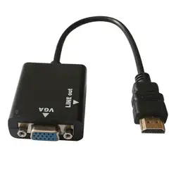 HDMI TO VGA с аудио + мини/Micro HDMI к HDMI Кабель-адаптер для ПК ТВ HD ТВ jul11 профессиональная заводская цена Прямая доставка