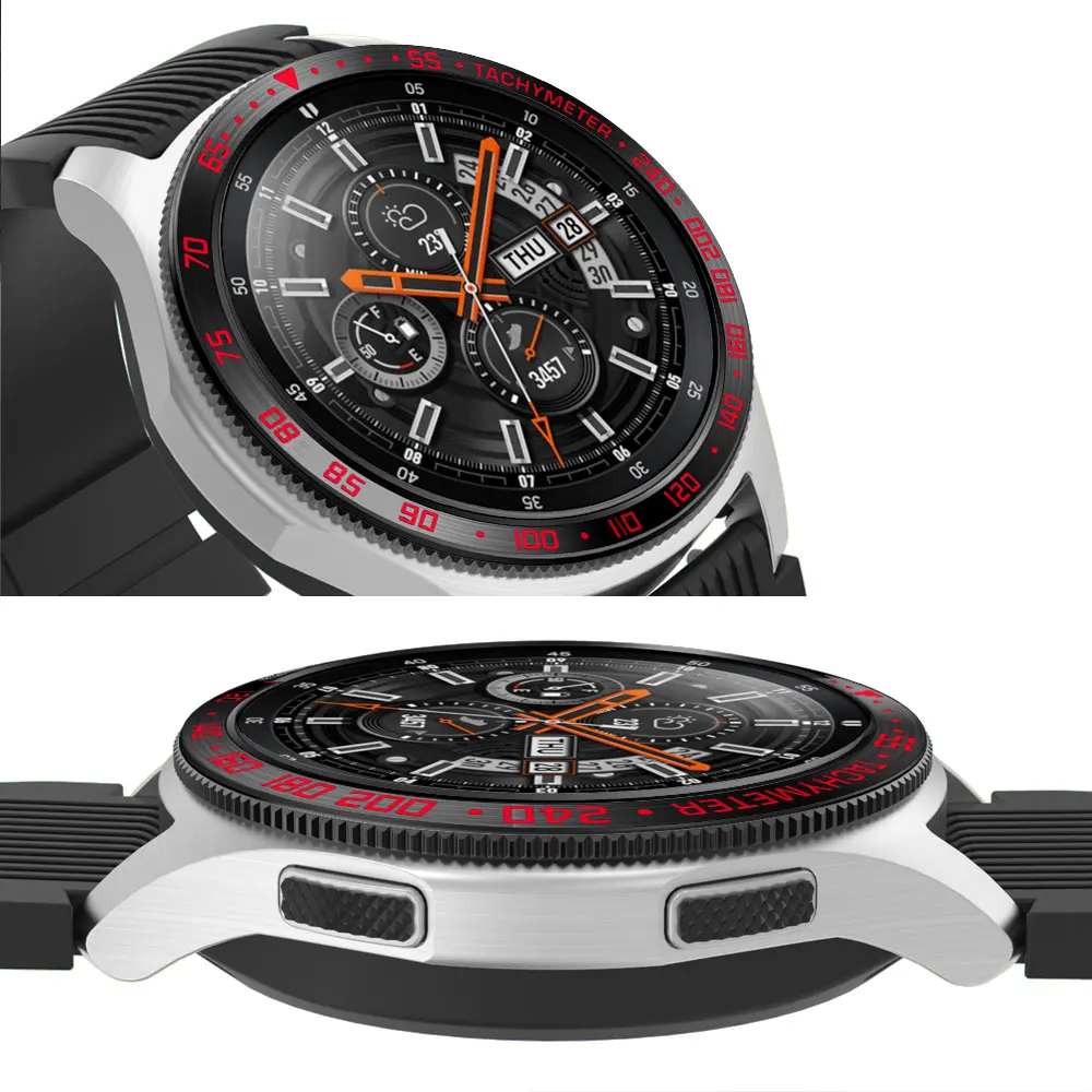 Металлический ободок для samsung Galaxy Watch 46 мм/42 мм чехол gear S3 Frontier/классическая спортивная клеющаяся крышка ремешок аксессуары 46/42
