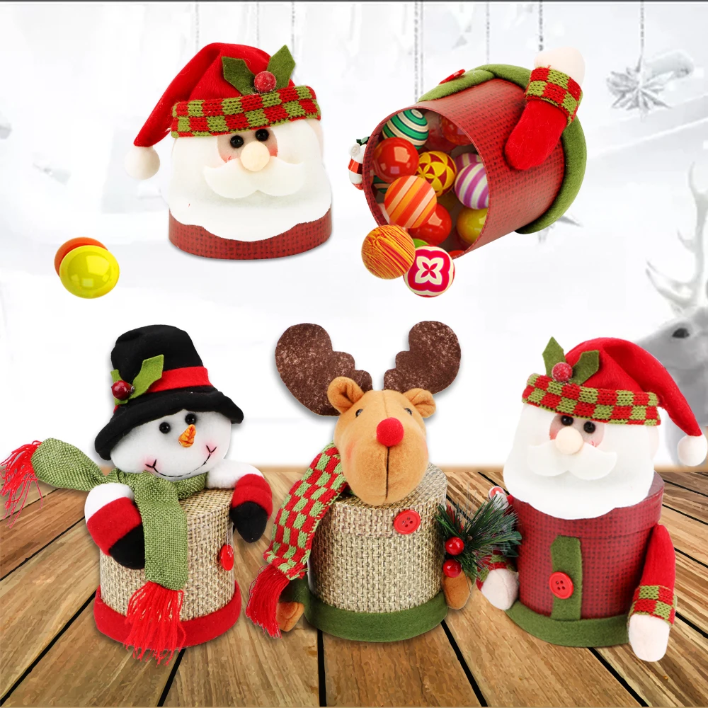 Storage Boxes Christmas Snowman Santa Claus Stowing