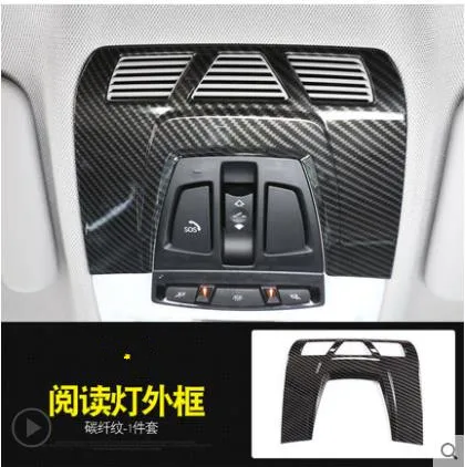 

Car Styling Carbon Fiber Front Reading Lamp Frame Cover Trim Fit For BMW F48 F15 F16 F30 F34 Decoration Interior Mouldings New