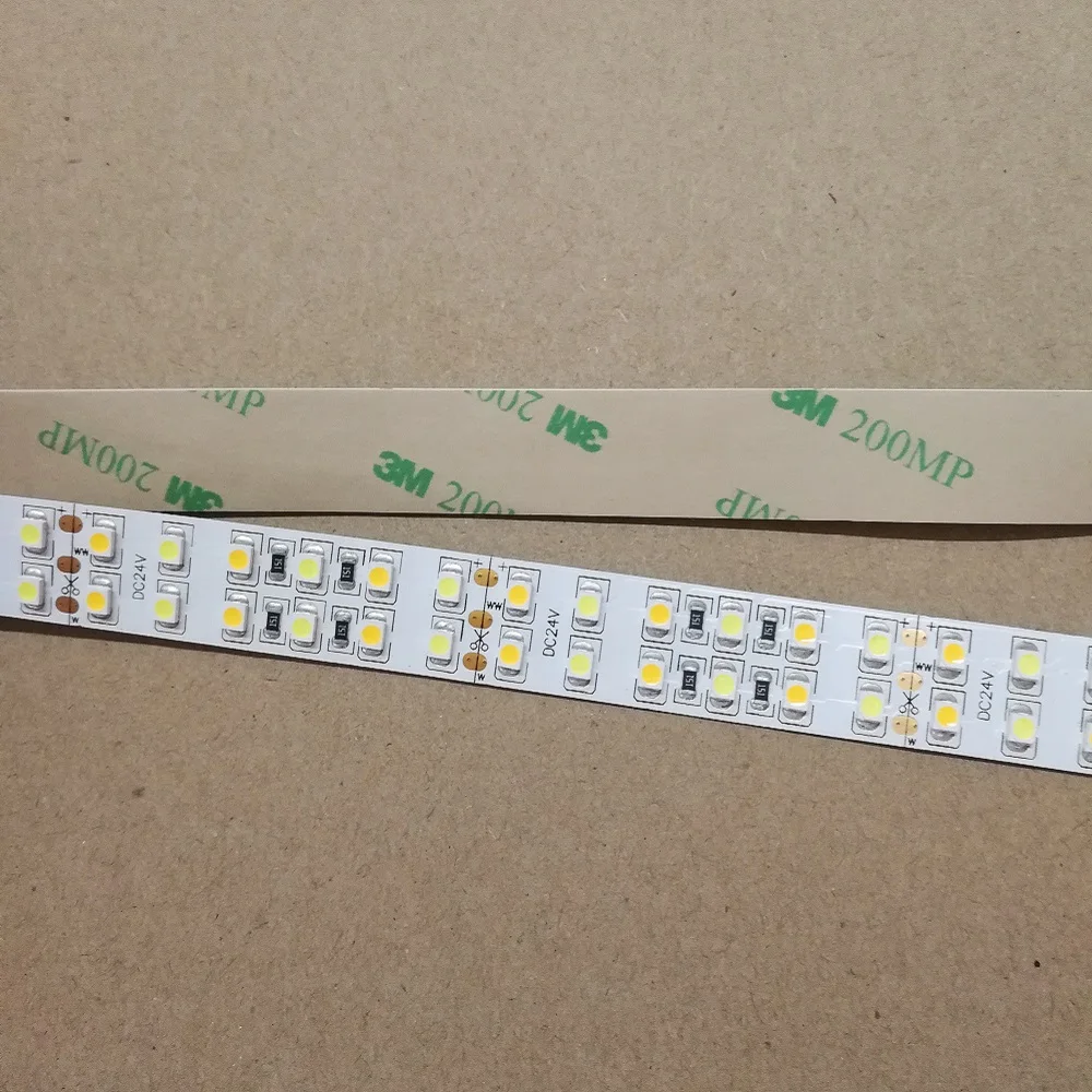Двухрядная Светодиодная лента CRI&gt 95 + Ra SMD3528 CCT с регулируемой цветовой