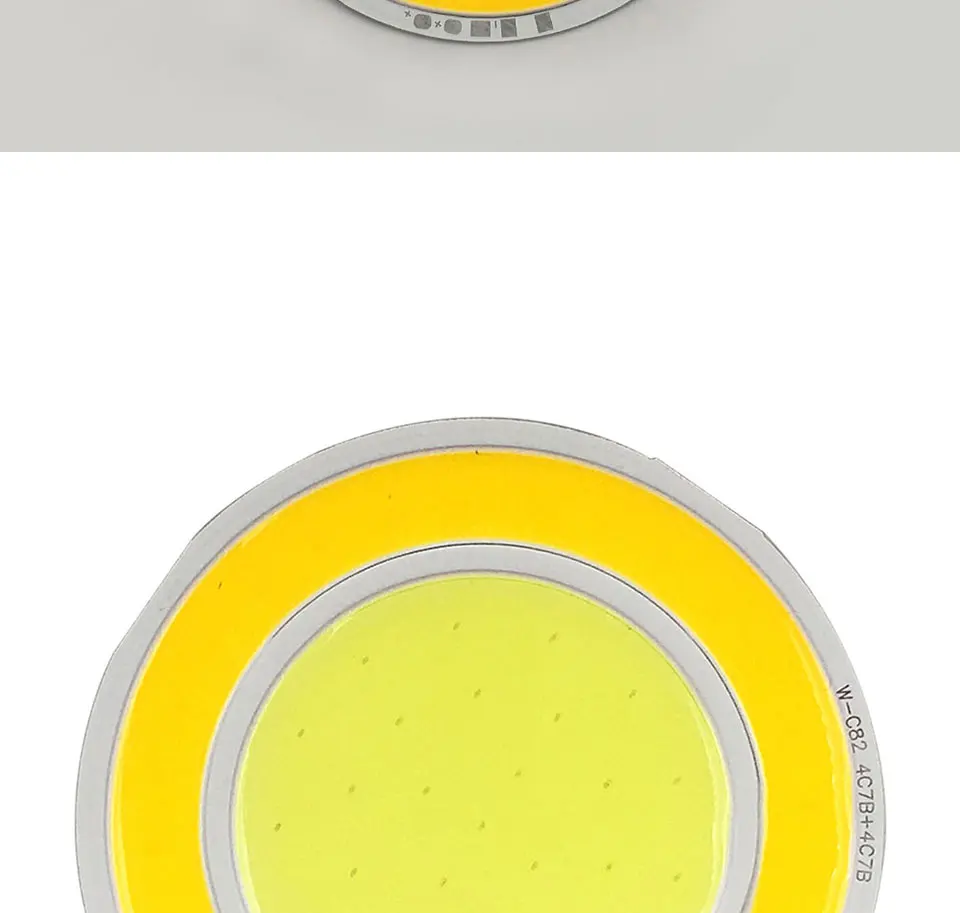 82mm Round Double Color 12V COB LED Light 5W +5W Yellow White Color DC12V Circular COB Lamp for DIY Car Decor Lighting LED Bulbs (6)