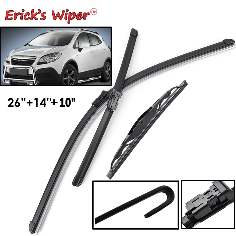 Erick's Wiper Front Rear Wiper Blades Set For Opel Mokka 2012 2013 2014