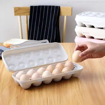 

Creative 18 Grid Fresh Egg Storage Box With Lid Snap-On Stacking Egg Box Anti-Collision Crisp Storage Box For Outdoor