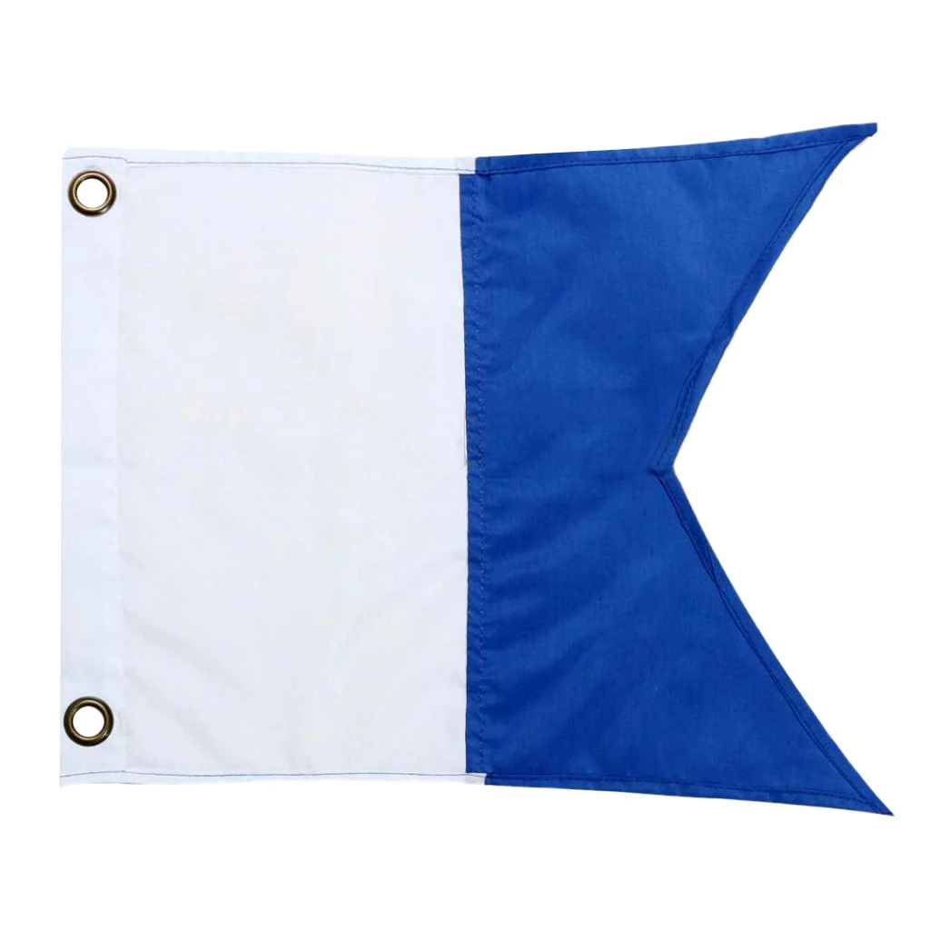 

35*30cm Dive Boat Alpha Flag With Metal Grommets Scuba Diving Accessories National Banner for Outdoor Swimming Underwater Sports