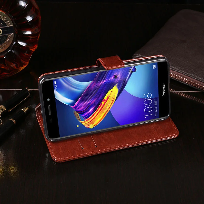 Luxury PU Leather Flip Wallet Case Cards Holder Cover sFor Huawei Honor 6C 6X 7X 8X 6A 10 9 Lite 7A 8X Honor 8 Phone Capa Coque (3)