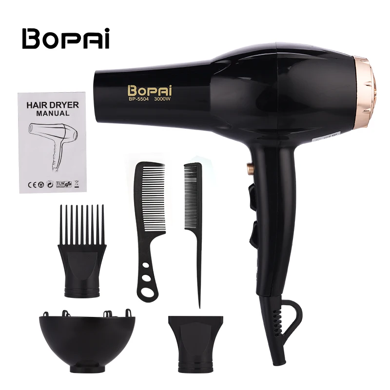 

3000W Travel Household Hair Dryer Hot Cold Air Adjust Professional Blow Dryer For Salon Home Use Hairdryer+5 gift attachments 50