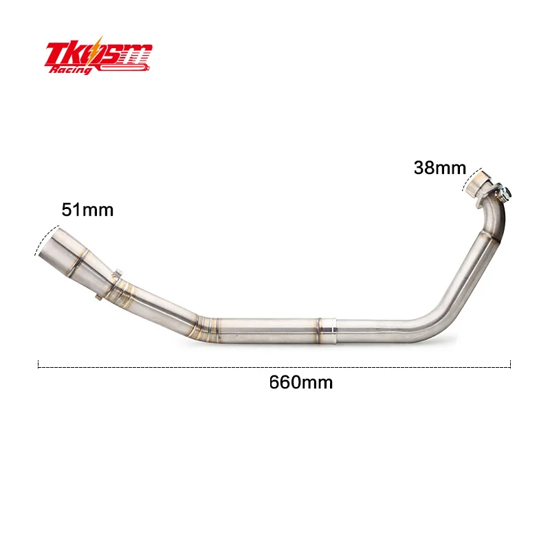 TKOSM the middle part of the connection pipe of the modified motorcycle exhaust pipe stainless steel for Suzuki GSXR 150 TKOSM the middle part of the connection pipe of the modified motorcycle exhaust pipe stainless steel for Suzuki GSXR 150